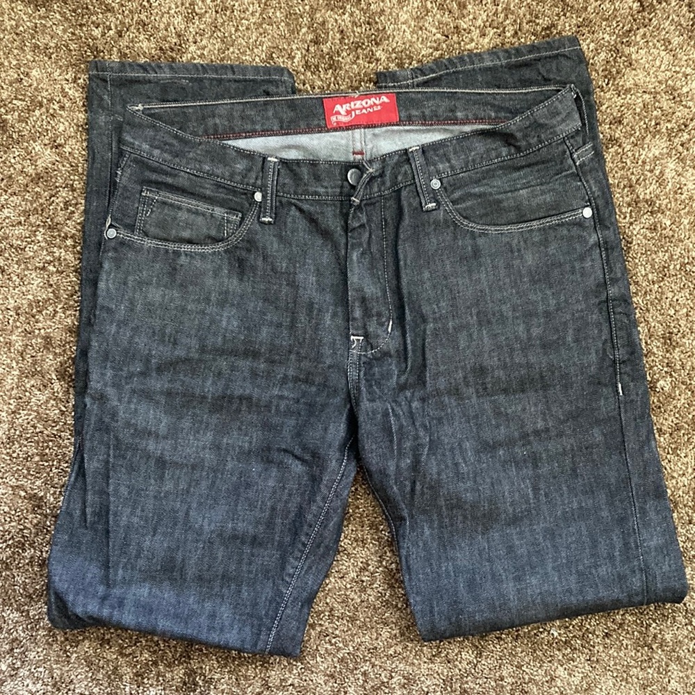 W33 L32 Arizona slim straight charcoal jeans EUC